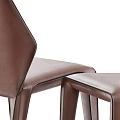 Modern Dining Table Set With Glass Top Wooden Legs And Leather Chairs