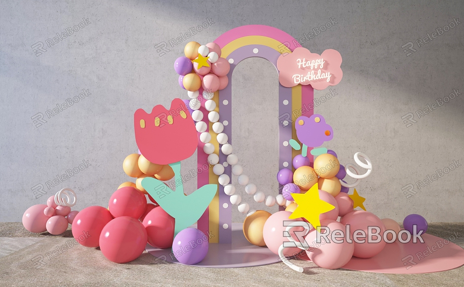 Meichen Balloon Party Wedding Meichen Birthday Meichen Baby Banquet Festival Arrangement model