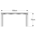 Modern Glass Top Dining Table With Sturdy Metal Legs And Sleek Design