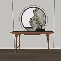 New Chinese Style End View Table Entrance Cabinet Potted Plant Decorative Cabinet End View Table 3d model