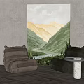 Modern leisure sofa combination single chair 3d model