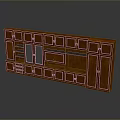 Wooden Storage Cabinet With Multiple Drawers Open Shelves And Closed Doors