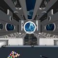 Modern Luxury KTV Interior With Colorful Lighting Large Screens Comfortable Seats And High Tech Decor