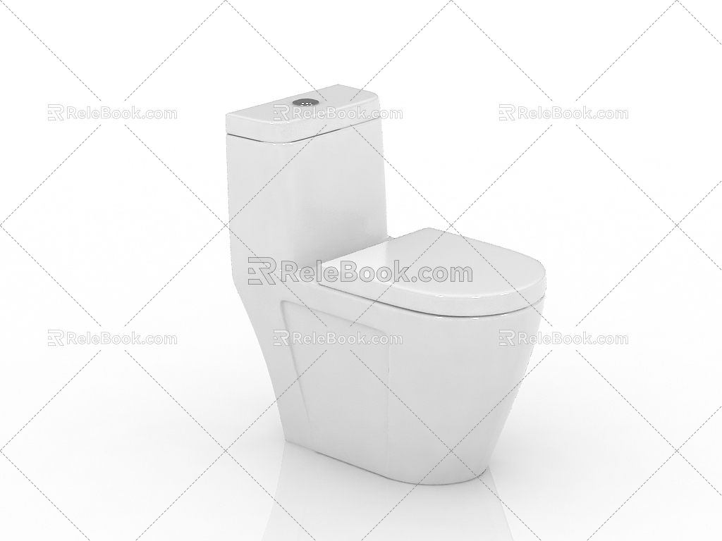 Modern toilet seat 3d model