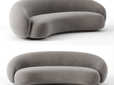 Modern Fabric Curved Sofa model