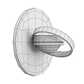 Elegant Modern White and Gold Wall Lamp with Circular Ring Design and Glass Globe