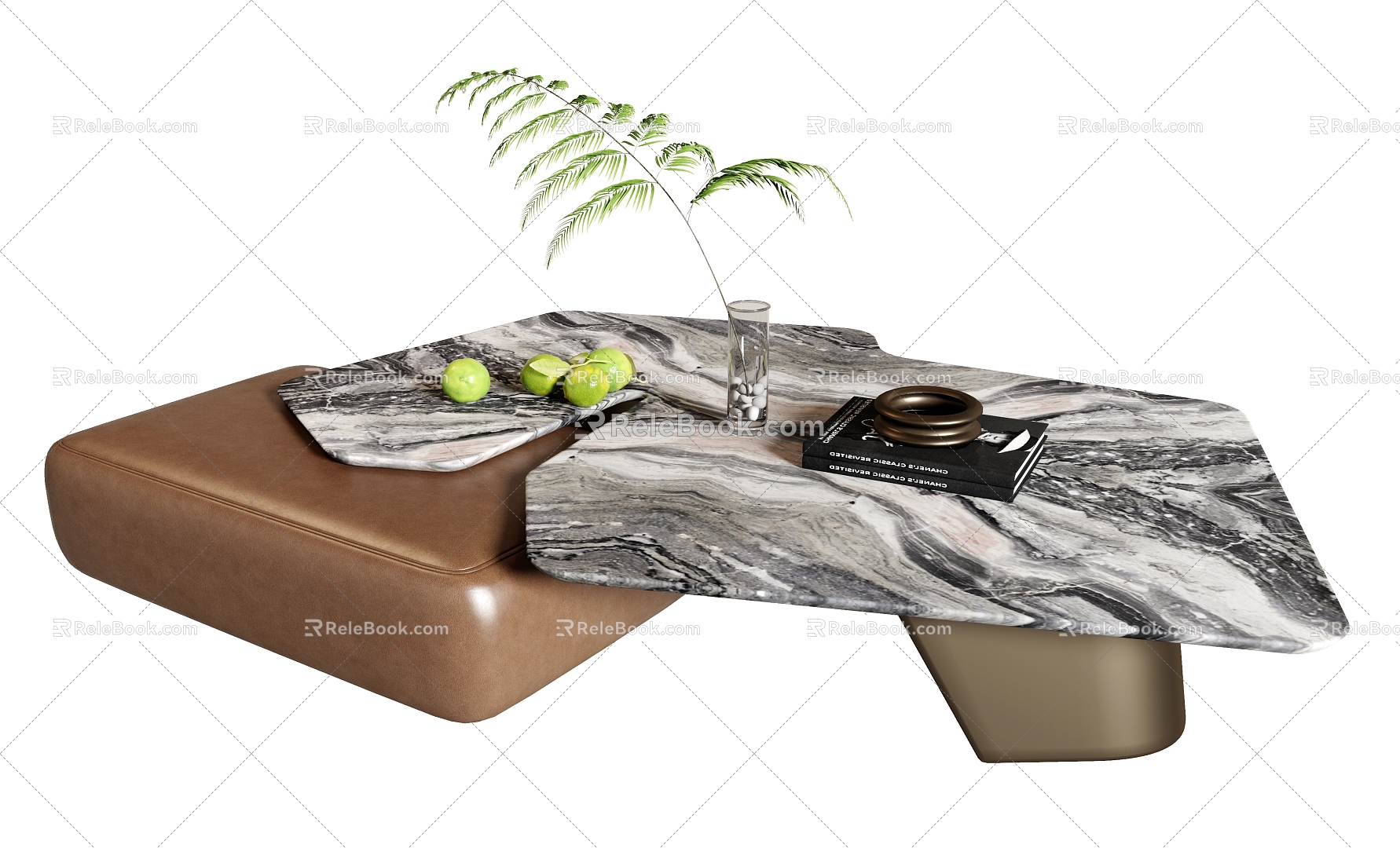 Modern Coffee Table Marble Coffee Table Combination Coffee Table 3d model