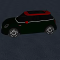 Sleek Black Car With Red Roof Sporty Design And Black Alloy Wheels