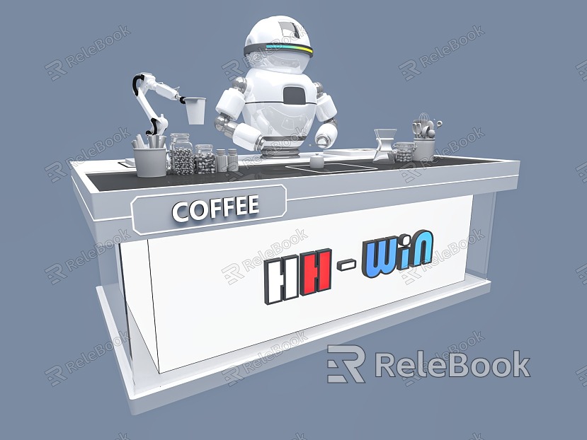 Intelligent Coffee Robot Mechanical Arm Coffee Machine Interactive Activity Sweep Code Automatic Fashion Huawei Unicom Telecom Mobile Intelligent Technology model