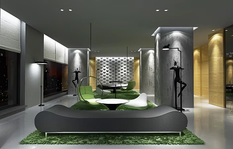 Modern living room 3d model