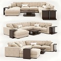 Casual Sofa Combination Casual Sofa Living Room Sofa Multi-Person Sofa Pillow Pillow Home Furniture Simple 3d model