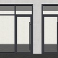 KFC door glass door single door swing door store shop door door shop door combination door 3d model