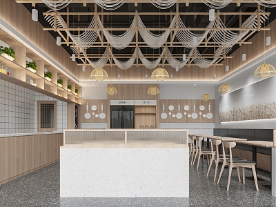 Restaurant Noodles Storefront Beef Noodles 3d model
