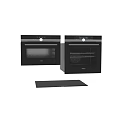 Siemens Black Built in Kitchen Appliances With Oven Interior And Cabinet Panels