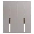 Modern Sleek Wardrobe Design With Multi Door And Metal Handles