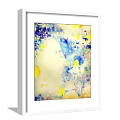 Vibrant Abstract Painting With Colorful Brush Strokes And Geometric Shapes