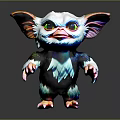 Mystical Fantasy Creature Featuring Large Ears Bright Green Eyes And Vibrant Fur In Standing Pose 3d model