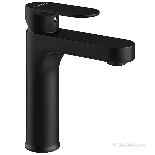 Sleek Black Modern Faucet With Contemporary High Arc Design And Single Handle 3d model 