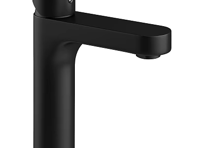 Sleek Black Modern Faucet With Contemporary High Arc Design And Single Handle 3d model