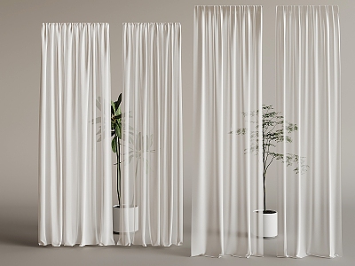 Modern Fabric Curtain Gauze Curtain Living Room Bedroom Curtain Phantom Yarn Set Height Fabric Gauze Curtain model