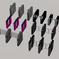 gate access control machine automatic door induction door 3d model