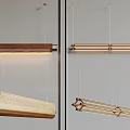Modern Linear Hanging Pendant Light Designs With Wooden And Metal Finishes