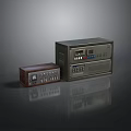 Vintage Audio Equipment With Wooden And Metal Cases And Control Panels