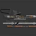 Mechanical Equipment Set With Metal Components Tool Accessories And Handle Grips