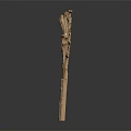 Intricate Artistic Wooden Carving With Leafy Curled Patterns And Textured Surface For Decorative Ornament