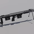 Tactical Rifle With Tripod Stand Detachable Magazine And Modular Barrel Design