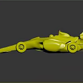 Red And White Race Car Model With Rear Wing And Cockpit Design