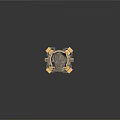 Futuristic Interior Design With Circular Floor Decorative Walls And Geometric Patterns