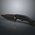 Modern Folding Knife With Carbon Fiber Handle Stainless Steel Blade And Ergonomic Grip