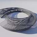 Modern Spiral Landscape Seat With Metal Hollow Structure And Streamlined Design
