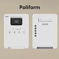 Poliform Haier and Saturnino White Kitchen Appliances with Digital Display and Control Knobs