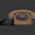 Vintage Copper Rotary Dial Telephone With Classic Design And Retro Style