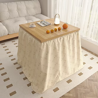 Fire Table Foldable Dining Table Nanzhu Square Table Coffee Table Dining Table 3d model