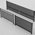 Modern Black Metal Railings With Vertical Slats For Balcony And Staircase