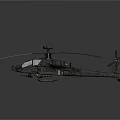 Gray Military Helicopter With Rotors Radar Dome Cockpit And Missiles