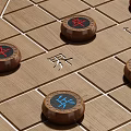 Traditional Chinese Chess Wooden Board Game with Pieces and Chu River Han Border