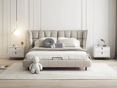 Nordic Double Bed 3d model