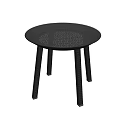 Black Woven Texture Coffee Table With Modern Design And Sturdy Legs 3d model
