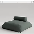 Modern Single Sofa Lazy Sofa 3d model