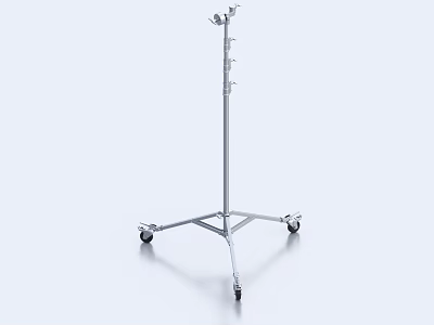 Commercial Mobile Metal Stand with Wheels and Adjustable Height for Medical Use 3d model