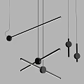 Modern chandelier itaibaron Boolean adjustable steering suspension 3d model