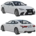 White Lexus Sedan Modern Exterior Design With Front and Rear Views
