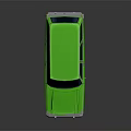 Vibrant Green Vintage Station Wagon with Black Windows and Silver Wheels
