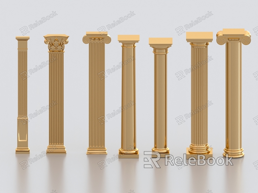 Roman Column Stone Pillar Stone Pillar Garden Stone Pillar Bronze Column Classical Column model