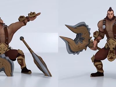 Game character Chen bite gold 3d model