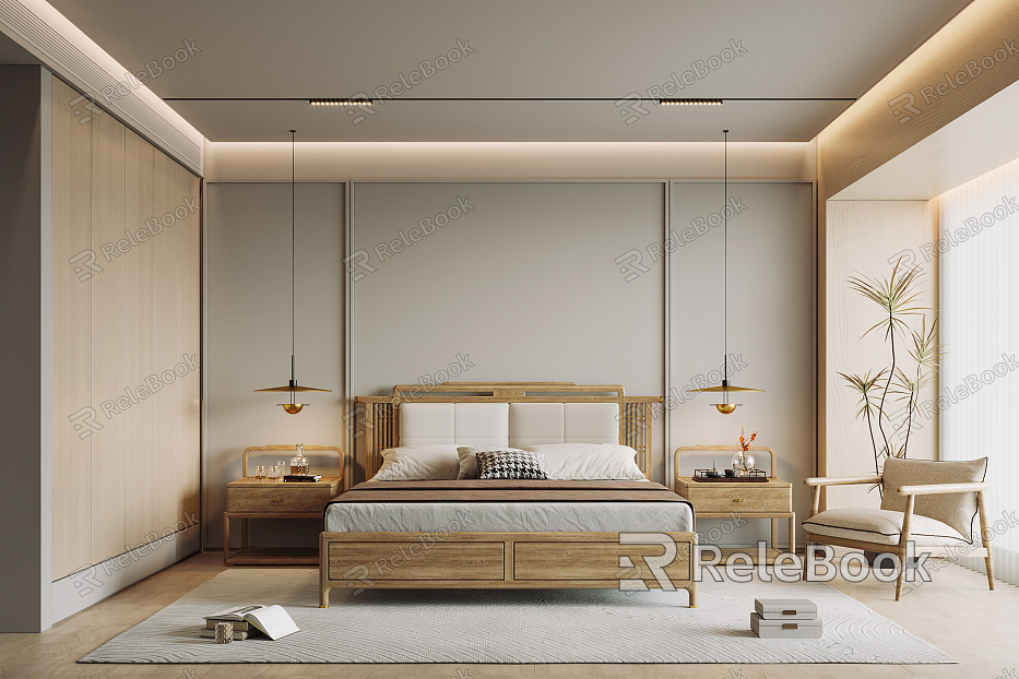 New Chinese bedroom model